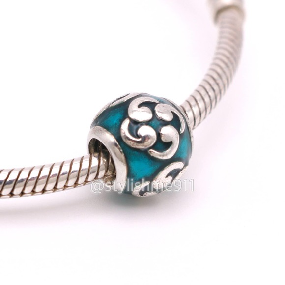 Authentic PANDORA Turquoise Comma Charm - 790491EN08 - Picture 3 of 9